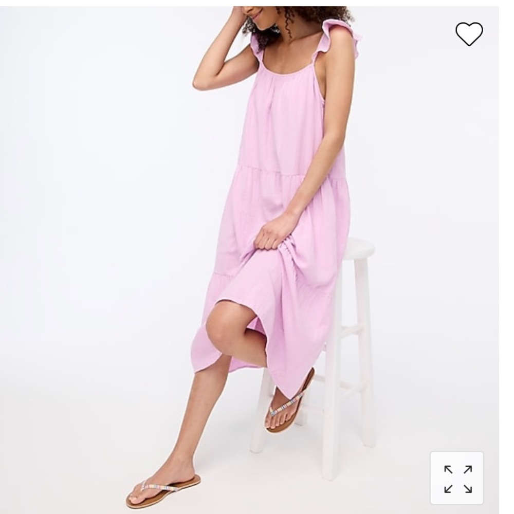Jcrew Ruffle-strap gauze maxi dress